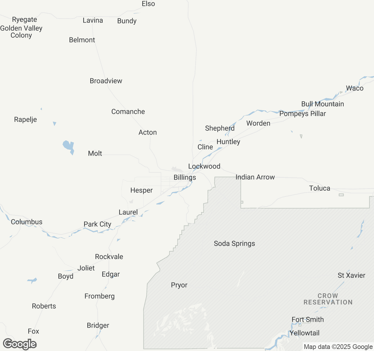 Map of Billings